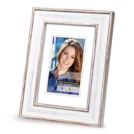 Ramka drewniana Icar DRL U 1 Biała, 13x18cm